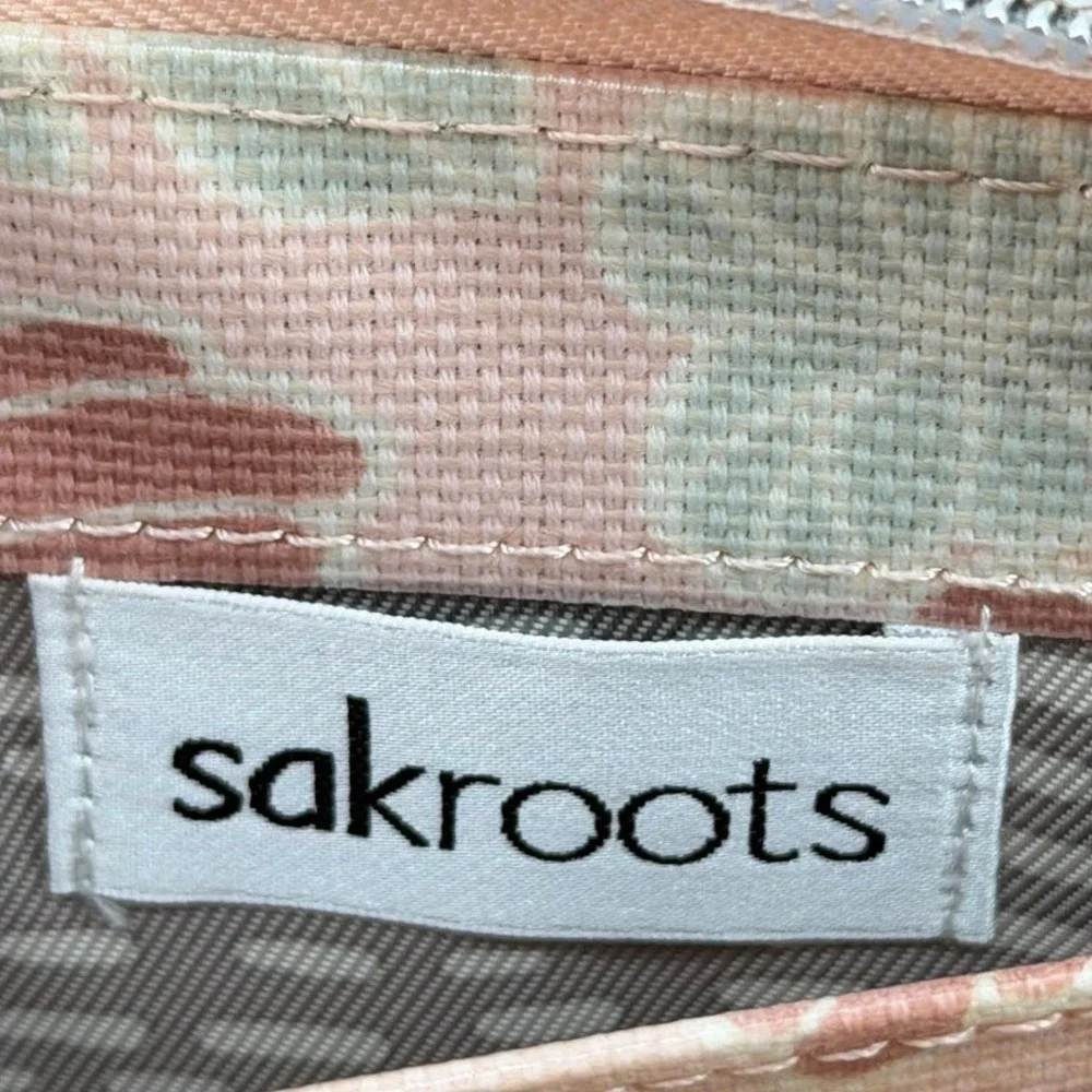 Sakroots Cellphone Crossbody Petal Pink Flower Blossom Butterfly Canvas Boho